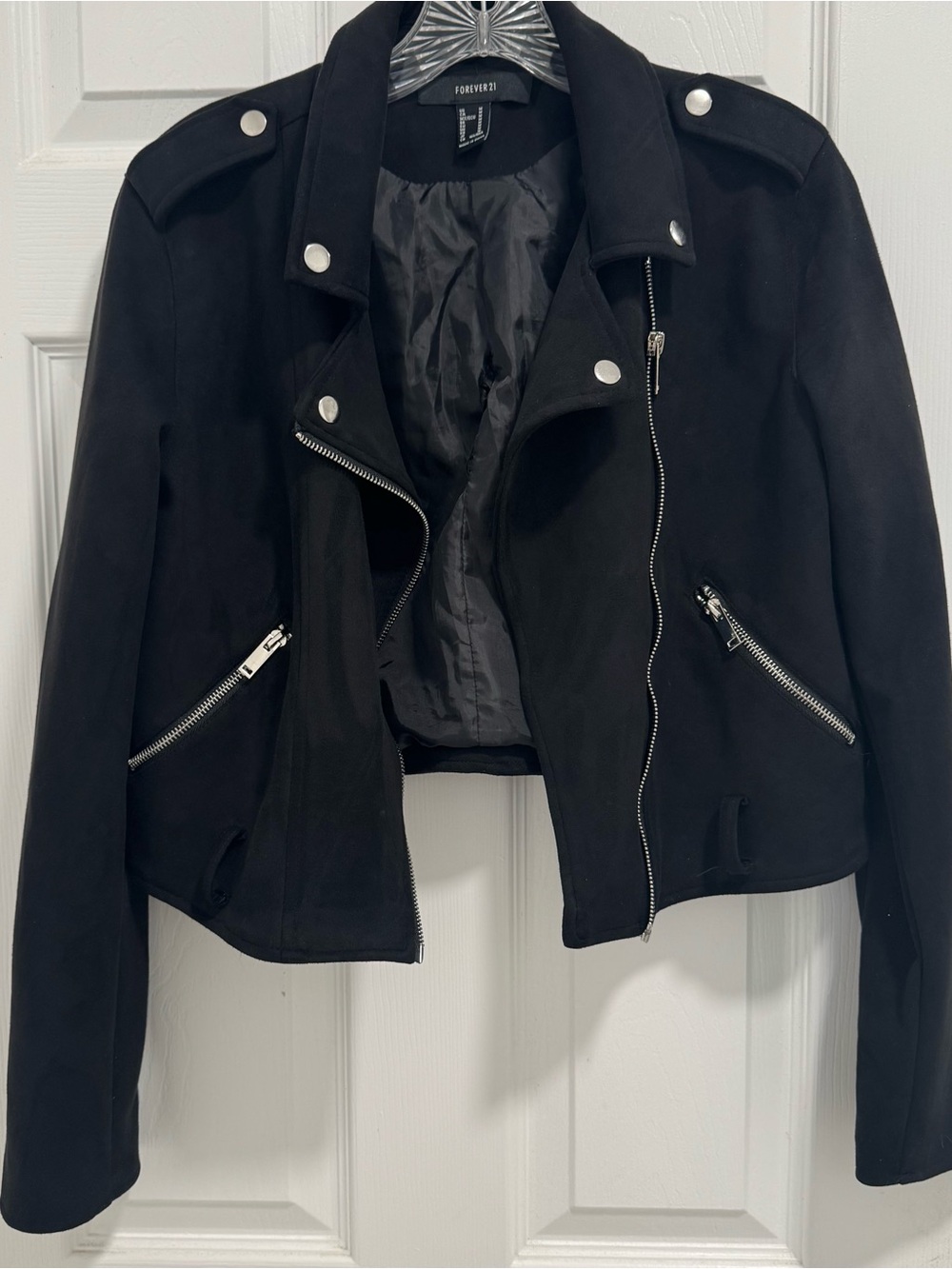 Get the Look! Faux suede Moto Jacket